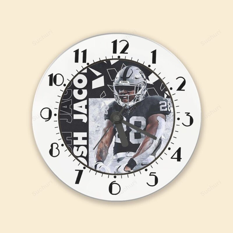 Las Vegas Raiders Josh Jacobs 28 v2 Alarm Clock