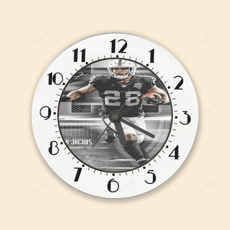 Las Vegas Raiders Josh Jacobs 28 v3 Alarm Clock