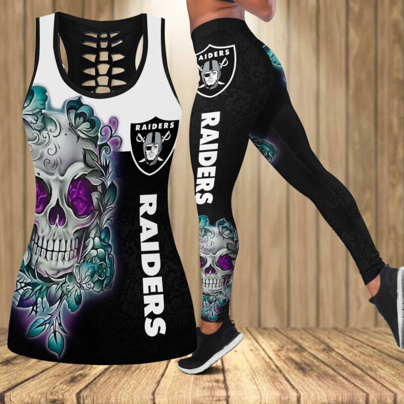 Las Vegas Raiders Leggings And Tank Top BG279