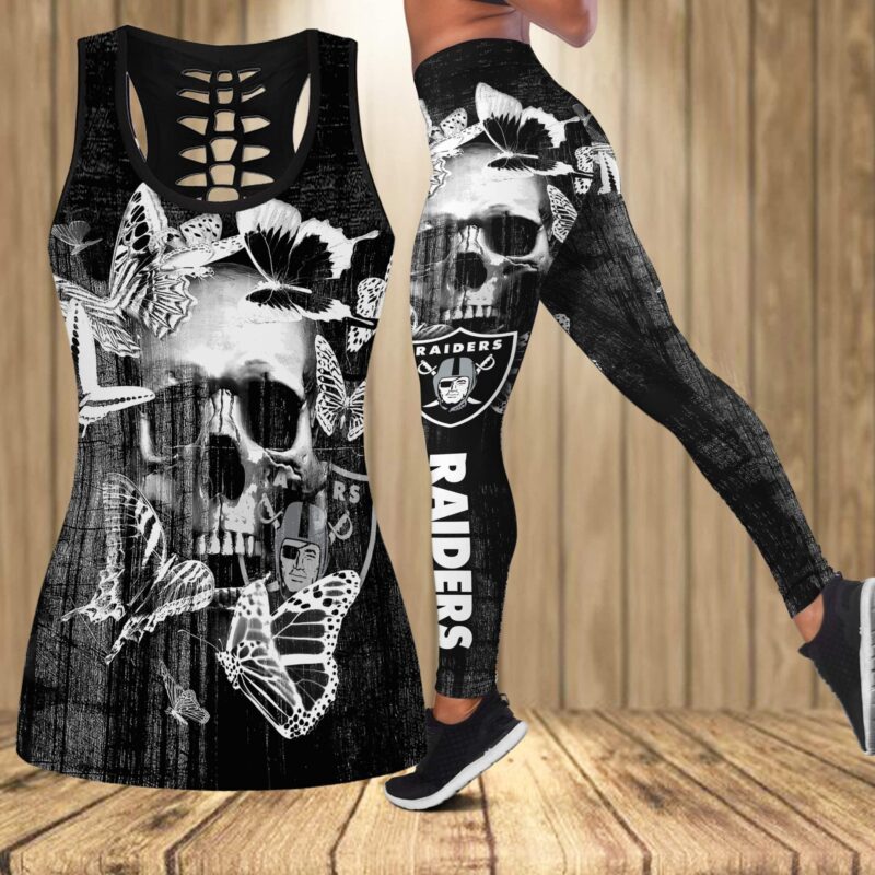 Las Vegas Raiders Leggings And Tank Top BG280