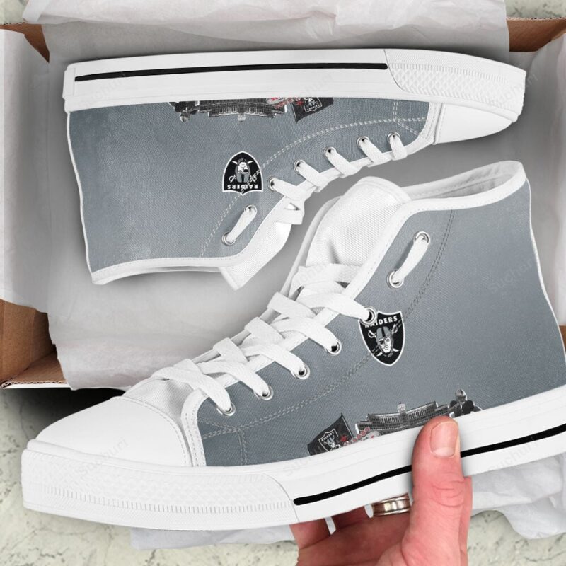 Las Vegas Raiders Logo Art Player High Top Shoes