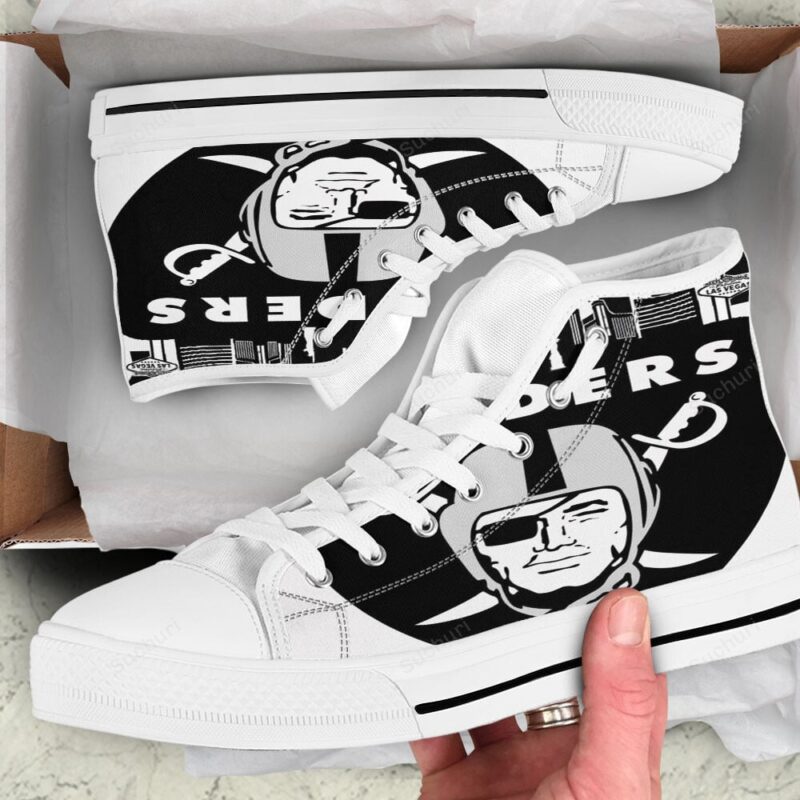 Las Vegas Raiders Logo Art Sin City High Top Shoes