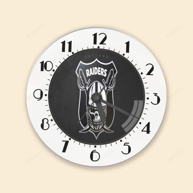 Las Vegas Raiders Logo Art Skull Alarm Clock