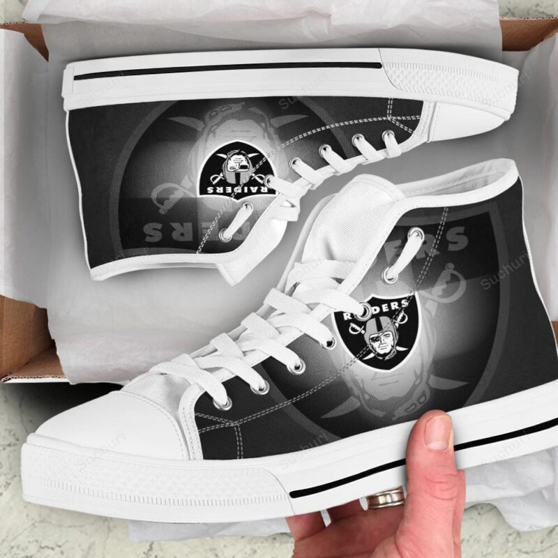 Las Vegas Raiders Logo Art21 High Top Shoes
