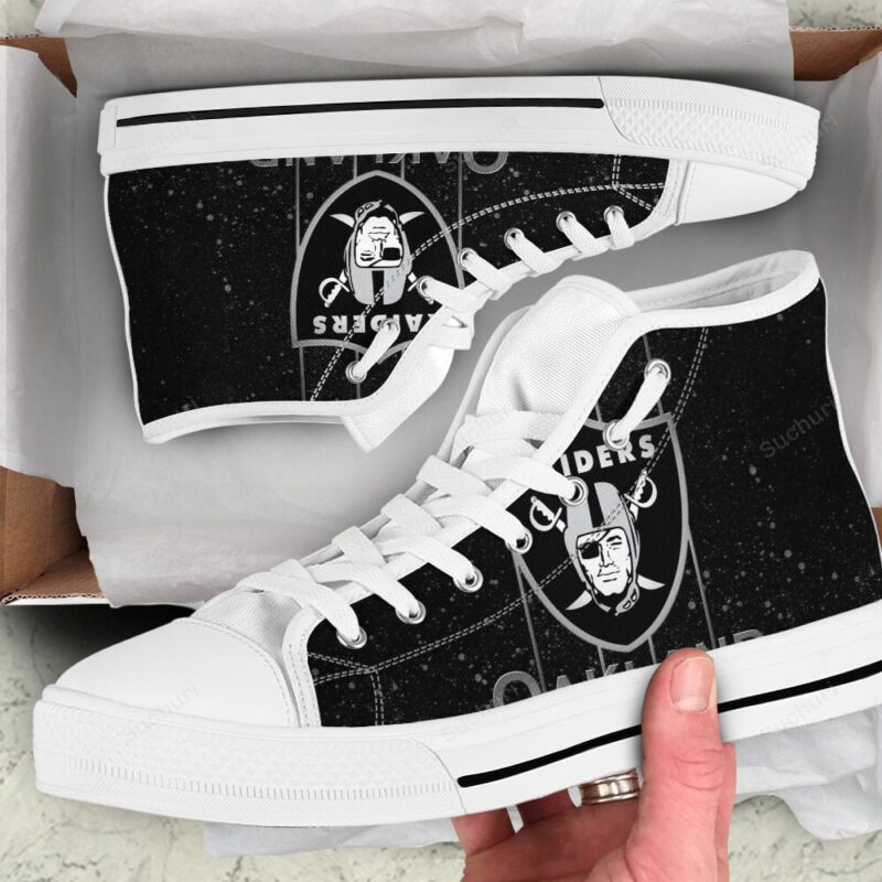 Las Vegas Raiders Logo Art25 High Top Shoes