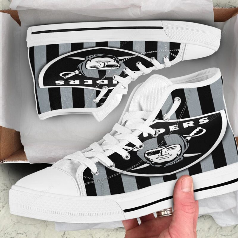 Las Vegas Raiders Logo Flag High Top Shoes