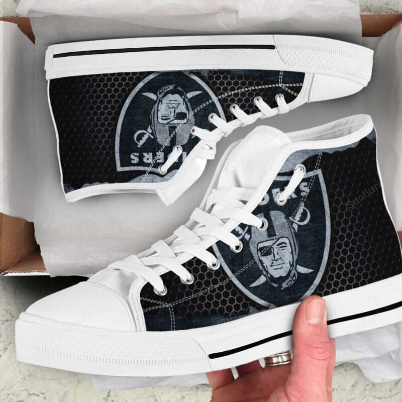 Las Vegas Raiders Logo Metal3 High Top Shoes