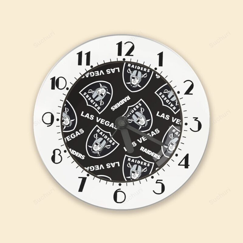 Las Vegas Raiders Logo Pattern10 Alarm Clock