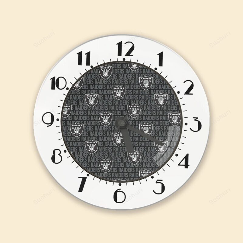 Las Vegas Raiders Logo Pattern13 Alarm Clock