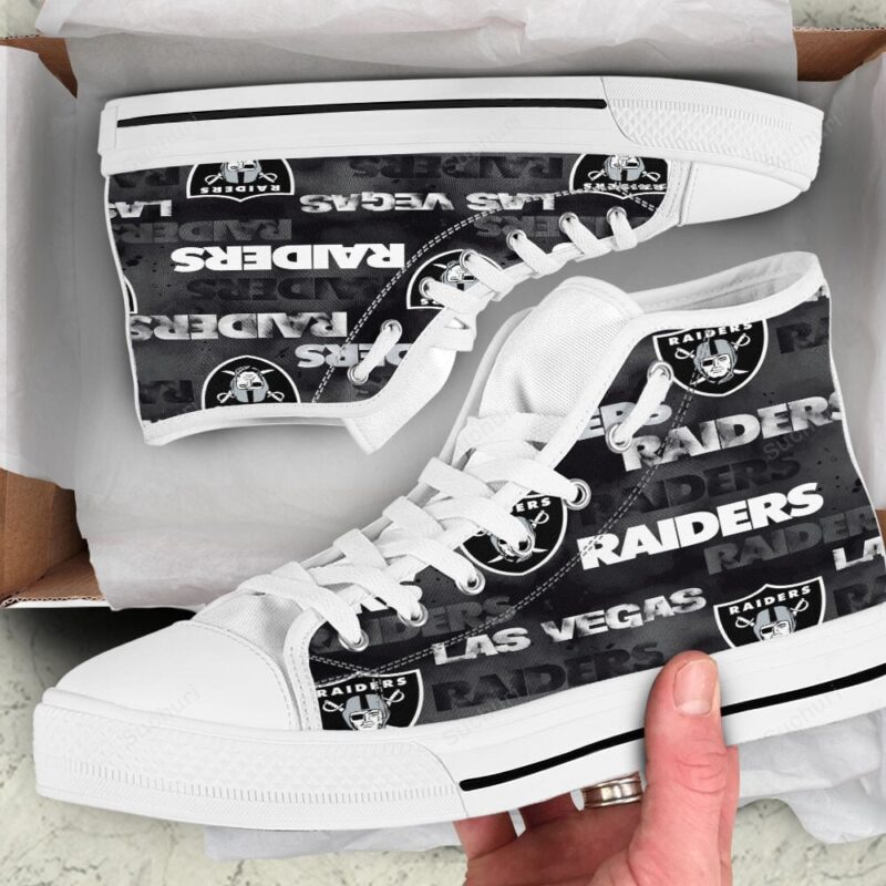 Las Vegas Raiders Logo Pattern15 High Top Shoes