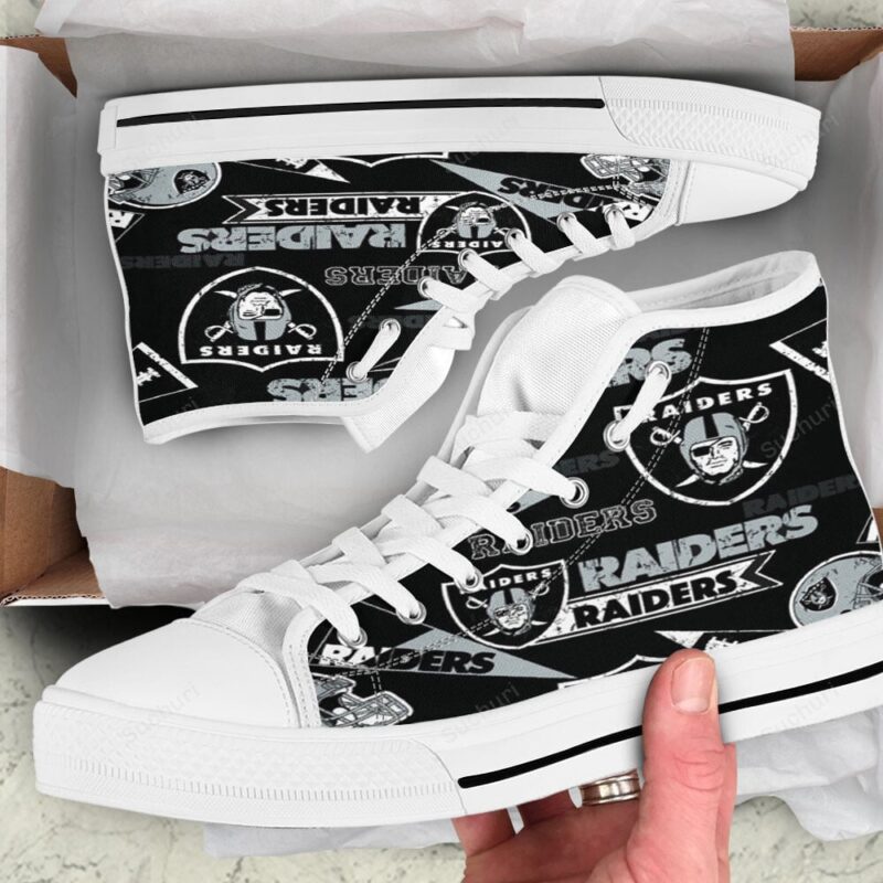 Las Vegas Raiders Logo Pattern5 High Top Shoes