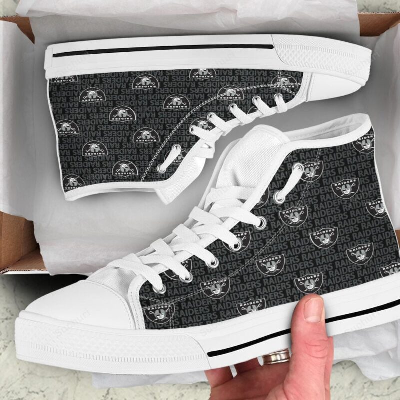 Las Vegas Raiders Logo Pattern7 High Top Shoes