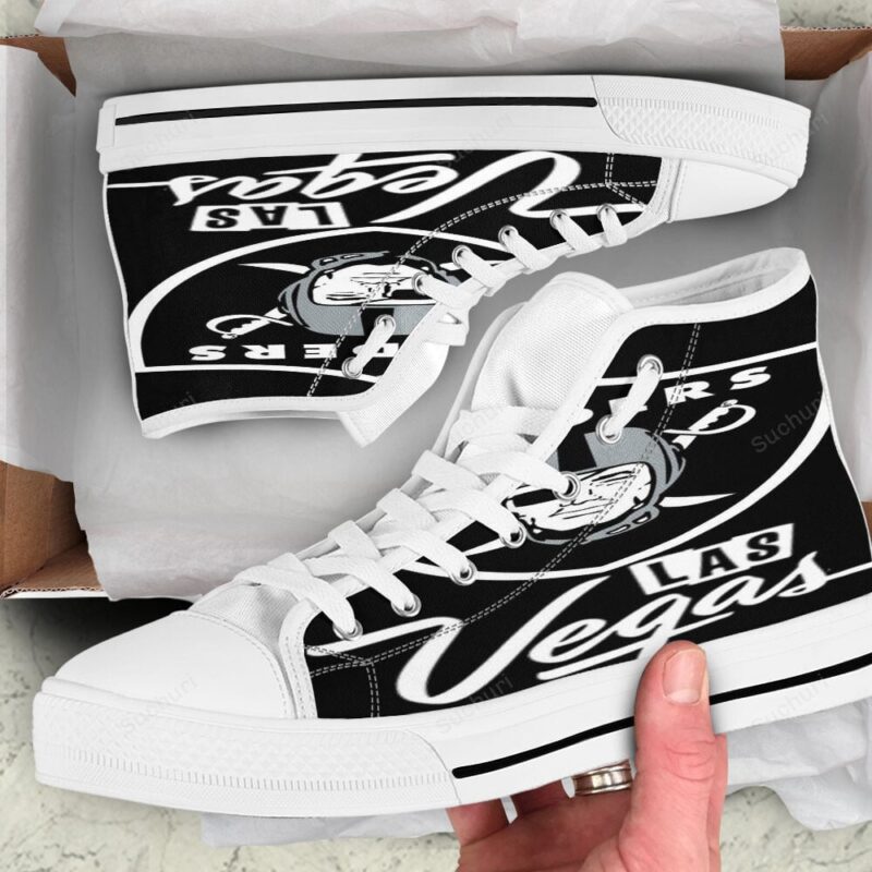 Las Vegas Raiders Logo Text3 High Top Shoes