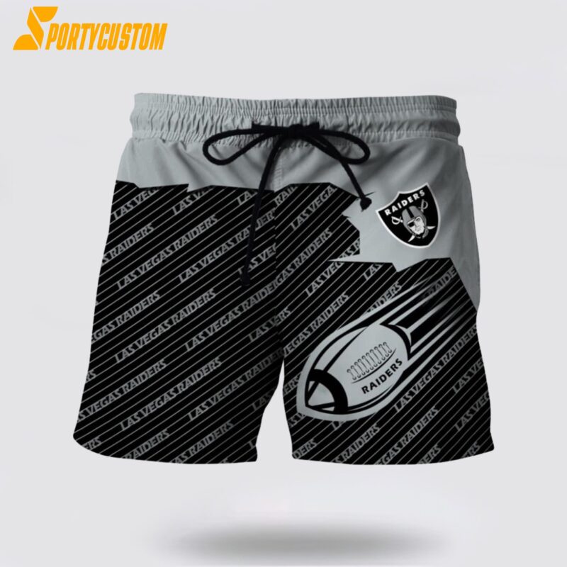 Las Vegas Raiders Mens Nfl Beach Board Shorts For Awesome Fans