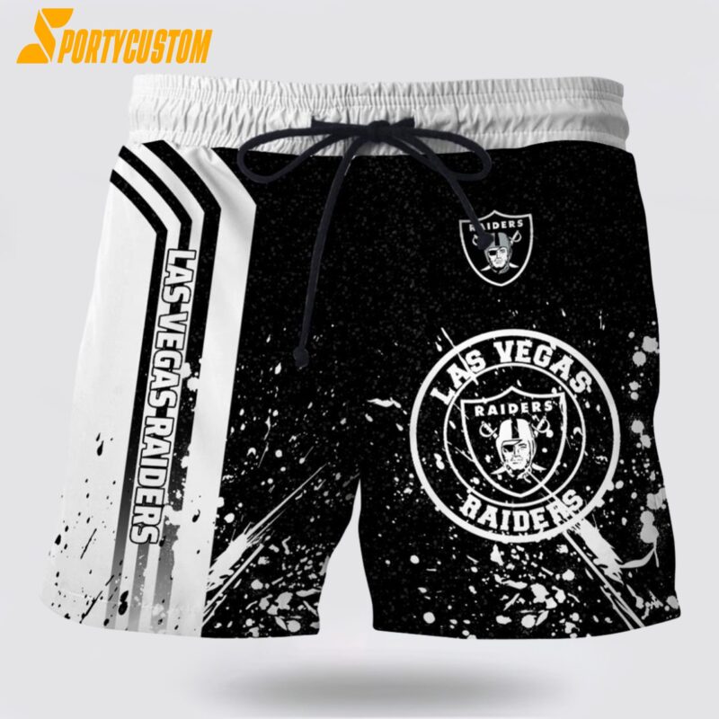 Las Vegas Raiders Mens Nfl Beach Board Shorts For Big Fans