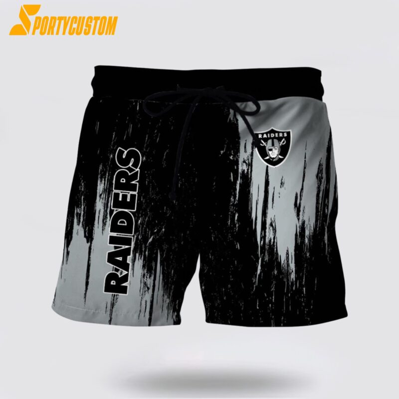 Las Vegas Raiders Mens Nfl Beach Board Shorts For Football Fans
