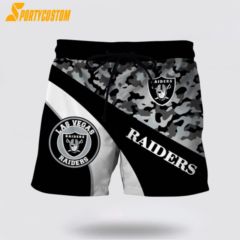 Las Vegas Raiders Mens Nfl Beach Board Shorts Stand Out With Official Team Spirit