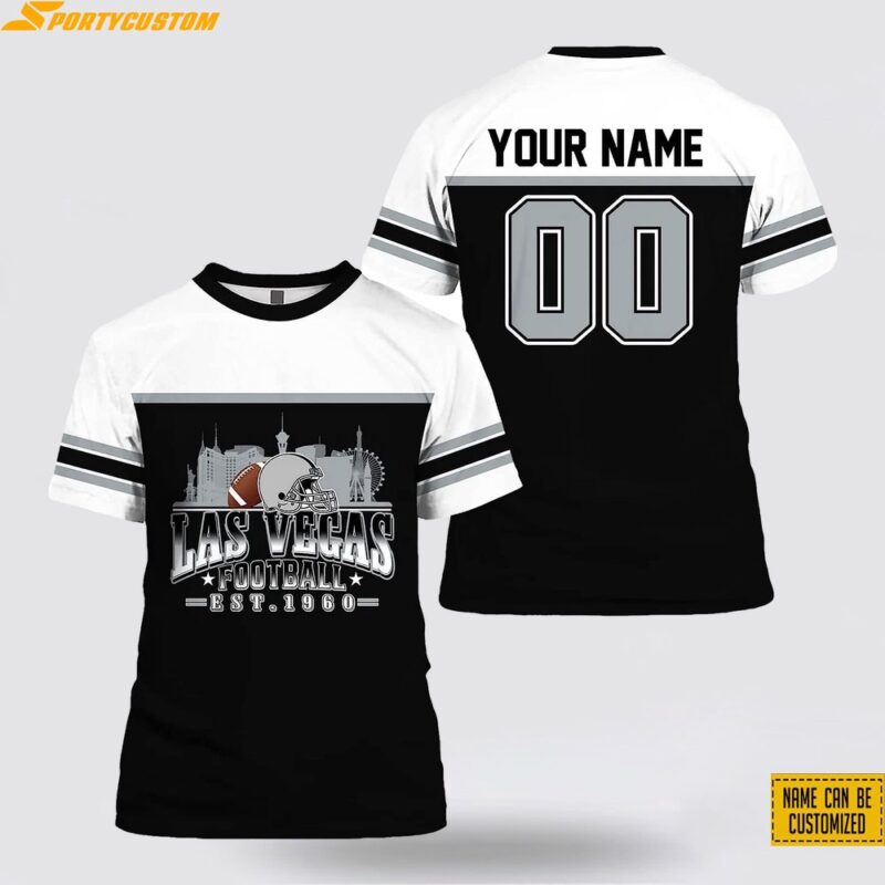 Las Vegas Raiders Nfl 3D All Over Printed T Shirts Custom Name And Number Shirts Limited Edition Gift