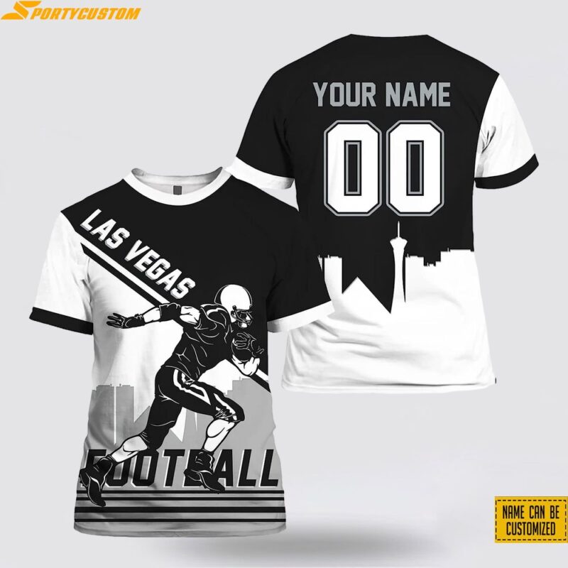 Las Vegas Raiders Nfl 3D All Over Printed T Shirts Custom Name And Number Shirts For Big Fans