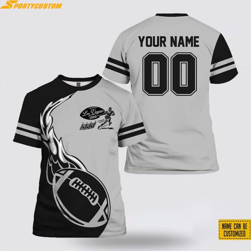 Las Vegas Raiders Nfl 3D All Over Printed T Shirts Custom Name And Number Shirts Best Gift For Fans