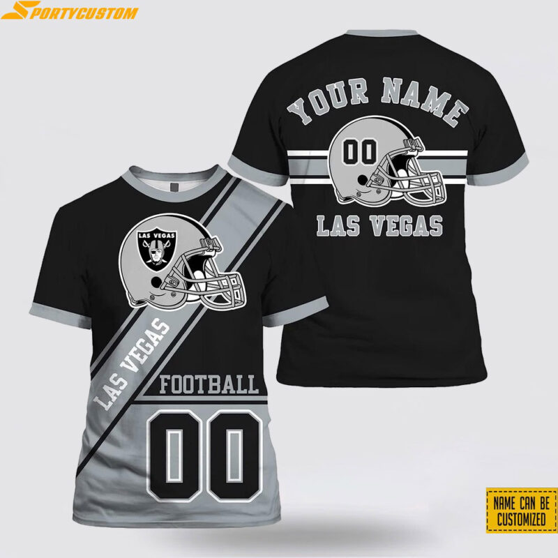 Las Vegas Raiders Nfl 3D All Over Printed T Shirts Custom Name And Number Shirts For Awesome Fans