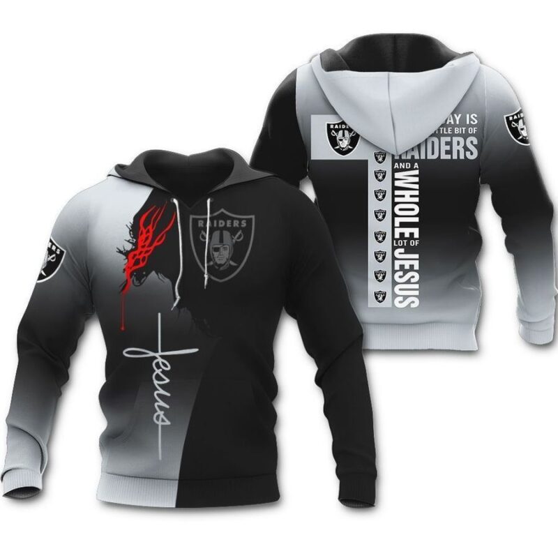 Las Vegas Raiders Nfl 3D Hoodie Jesus Personalized - Raidersfanworld.com