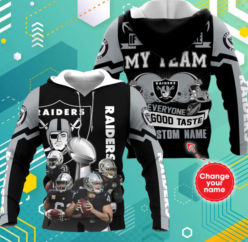 Las Vegas Raiders Nfl 3D Hoodie Personalized Team Player - Raidersfanworld.com