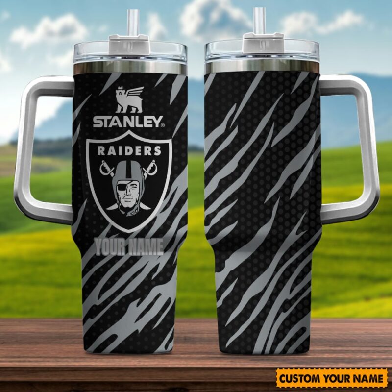 Las Vegas Raiders NFL Custom Stanley Cup 40 oz 30 oz Tumbler With Handle | StormMerch