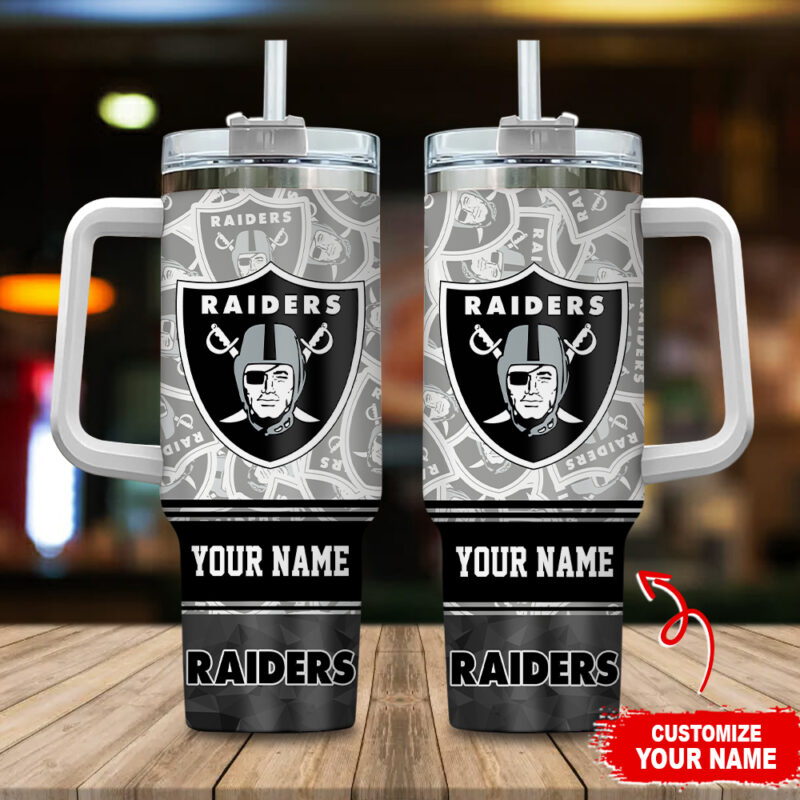 Las Vegas Raiders NFL Custom Stanley Cup 40 oz 30 oz Tumbler With Handle | StormMerch