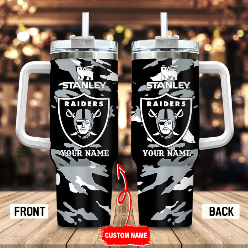 Las Vegas Raiders NFL Custom Stanley Cup 40 oz 30 oz Tumbler With Handle | StormMerch