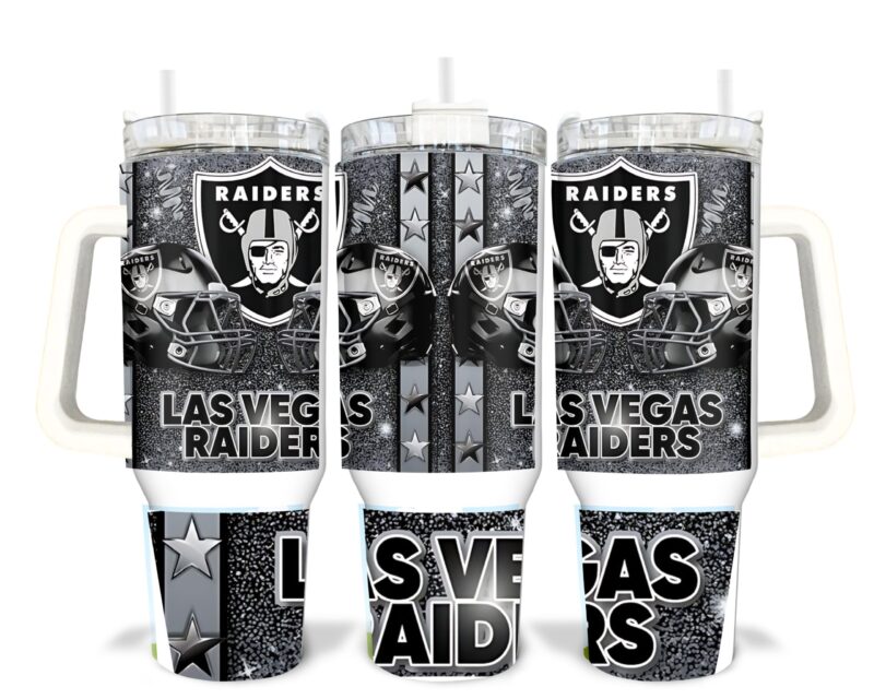 Las Vegas Raiders NFL Custom Stanley Cup 40 oz 30 oz Tumbler With Handle | StormMerch