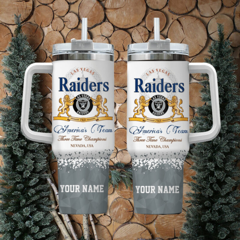 Las Vegas Raiders NFL Custom Stanley Cup 40 oz 30 oz Tumbler With Handle | StormMerch