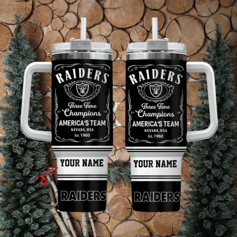 Las Vegas Raiders NFL Custom Stanley Cup 40 oz 30 oz Tumbler With Handle | StormMerch