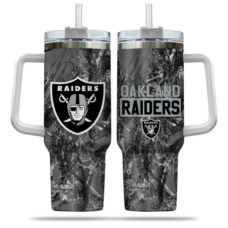 Las Vegas Raiders NFL Hunting Custom Stanley Cup 40 oz 30 oz Tumbler With Handle | StormMerch