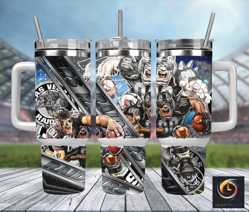 Las Vegas Raiders NFL Mascot Custom Stanley Cup 40 oz 30 oz Tumbler With Handle | StormMerch