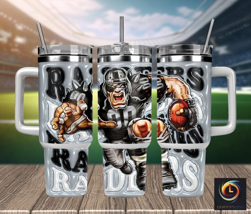 Las Vegas Raiders NFL Mascot Custom Stanley Cup 40 oz 30 oz Tumbler With Handle | StormMerch