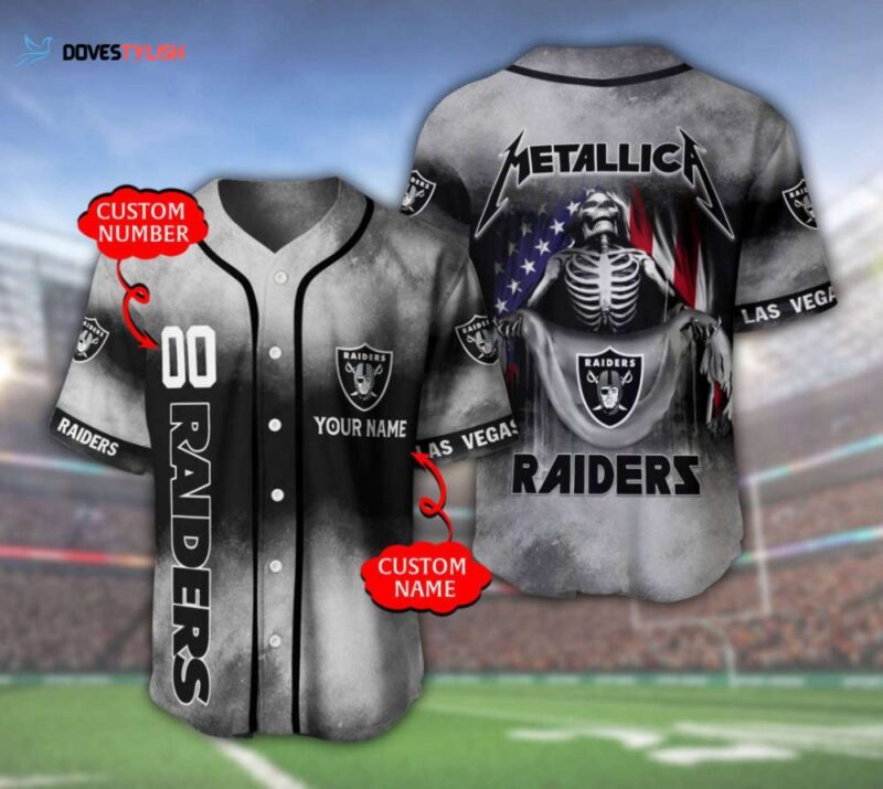 Las Vegas Raiders Personalized Baseball Jersey