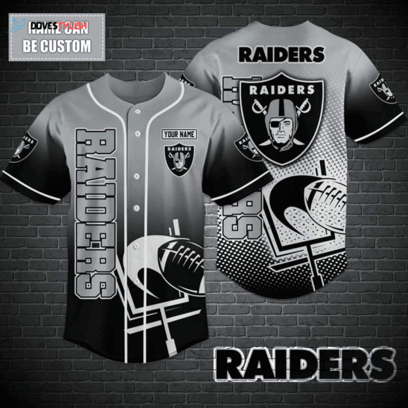 Las Vegas Raiders Personalized Baseball Jersey