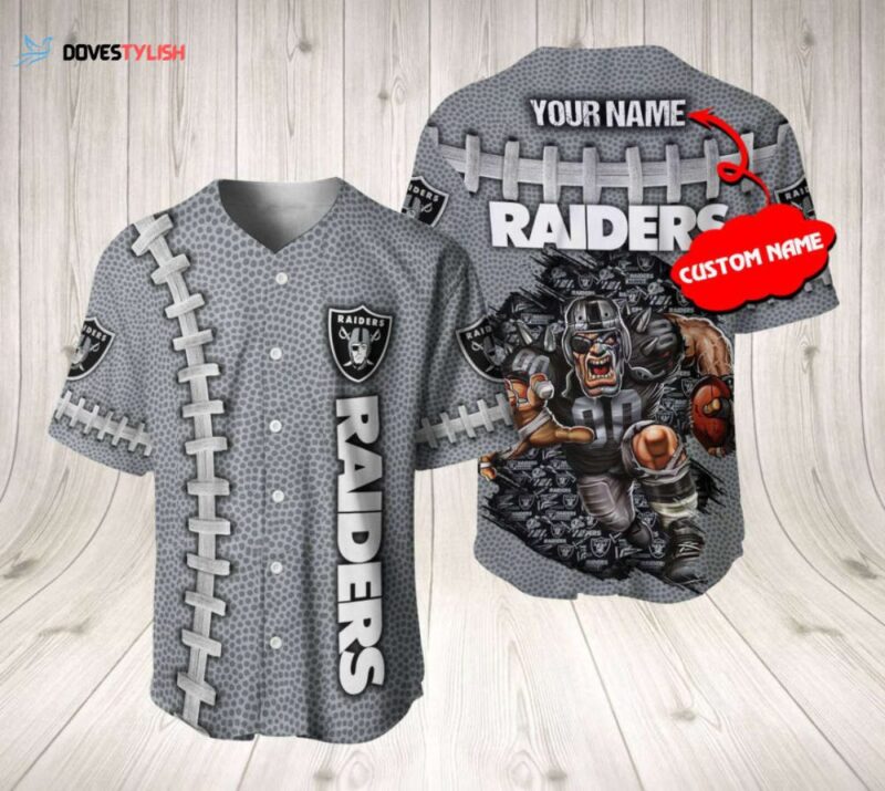 Las Vegas Raiders Personalized Baseball Jersey