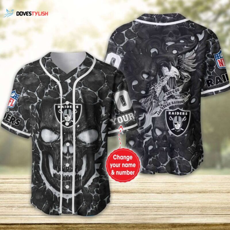 Las Vegas Raiders Personalized Baseball Jersey