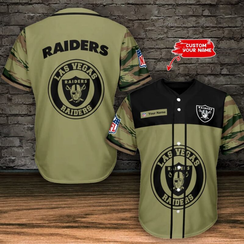 Las Vegas Raiders Personalized Baseball Jersey AZC11