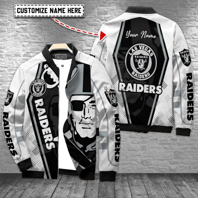 Las Vegas Raiders Personalized Bomber Jacket BG243 - Raidersfanworld.com