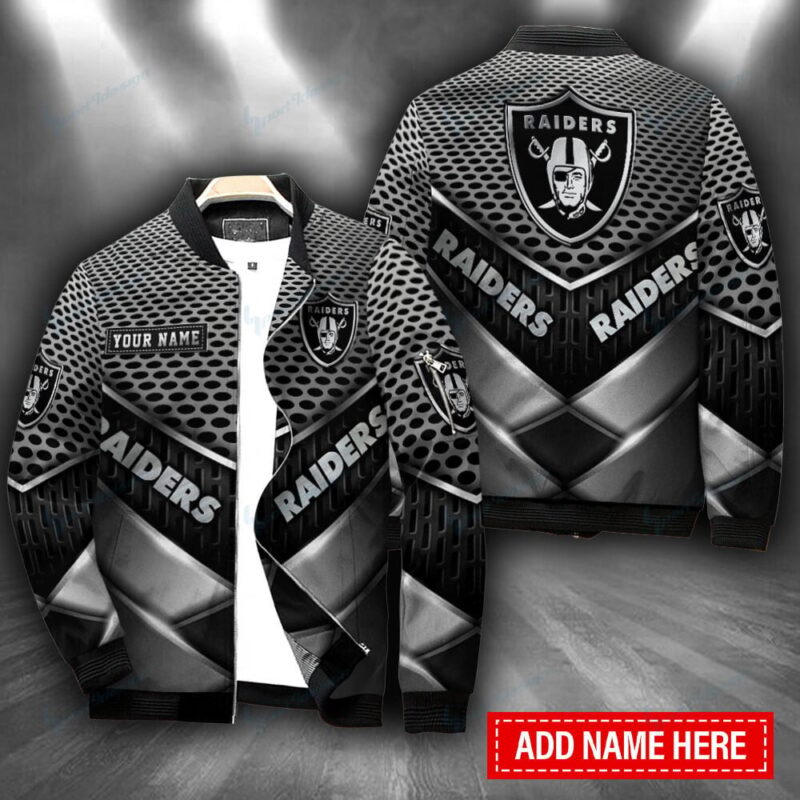 Las Vegas Raiders Personalized Bomber Jacket BG320 - Raidersfanworld.com