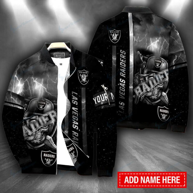 Las Vegas Raiders Personalized Bomber Jacket BG336 - Raidersfanworld.com