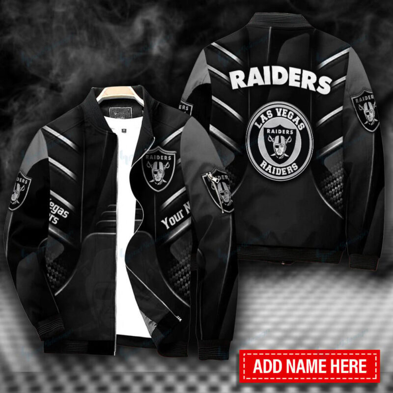 Las Vegas Raiders Personalized Bomber Jacket BG346 - Raidersfanworld.com