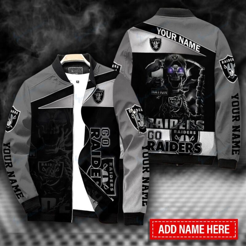 Las Vegas Raiders Personalized Bomber Jacket BG385 - Raidersfanworld.com
