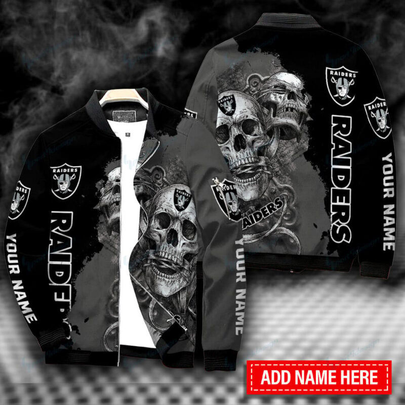 Las Vegas Raiders Personalized Bomber Jacket BG411 - Raidersfanworld.com