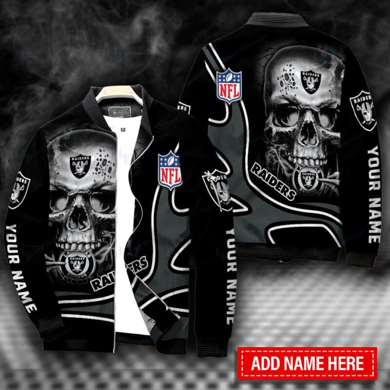 Las Vegas Raiders Personalized Bomber Jacket BG422 - Raidersfanworld.com