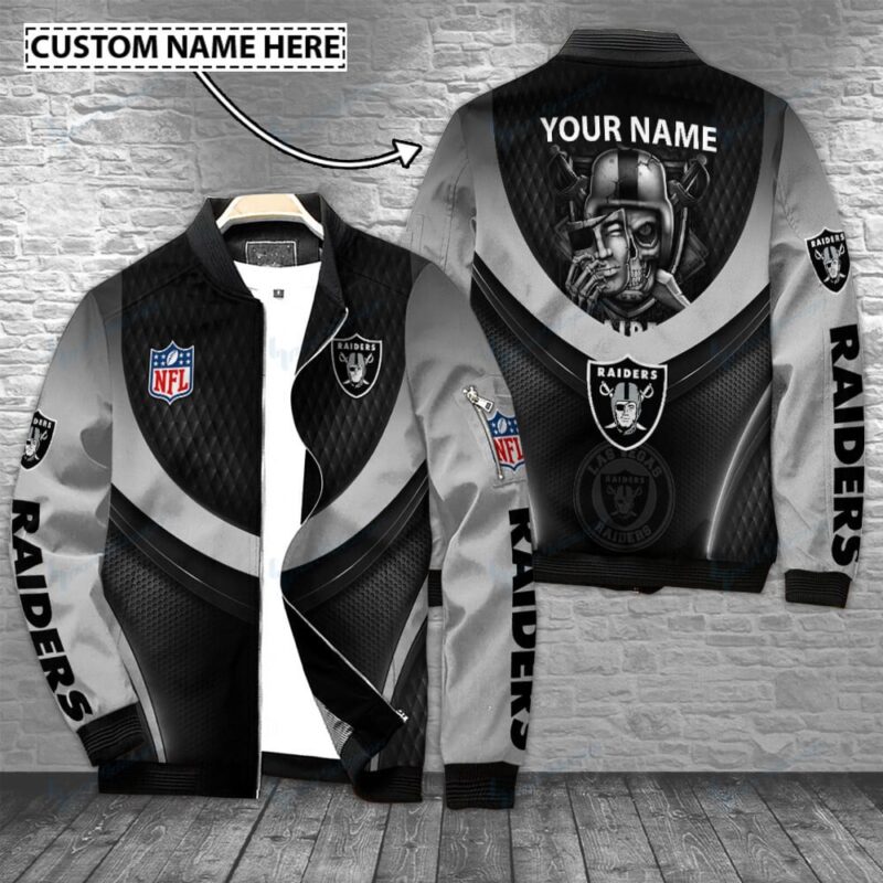 Las Vegas Raiders Personalized Bomber Jacket BG474 - Raidersfanworld.com