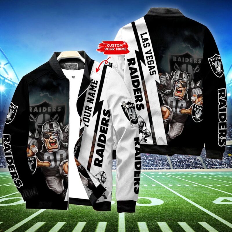 Las Vegas Raiders Personalized Bomber Jacket BG536 - Raidersfanworld.com